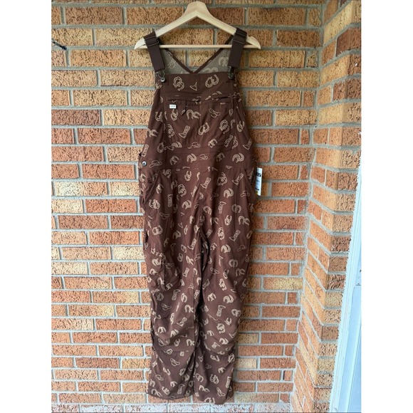 Duluth Trading Co Pants - Duluth NWT Heirloom Gardening Bib Overalls XL x 31 Dark Roast Western Charm